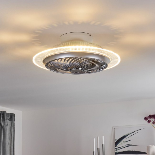 Reality Light – ventilator Jovany LED met afstandsbediening – plafond lamp – Zwart / Wit – incl. 5 jaar LED | Klanten geven ons een 5/5 | De Ventilatorenbaas.nl