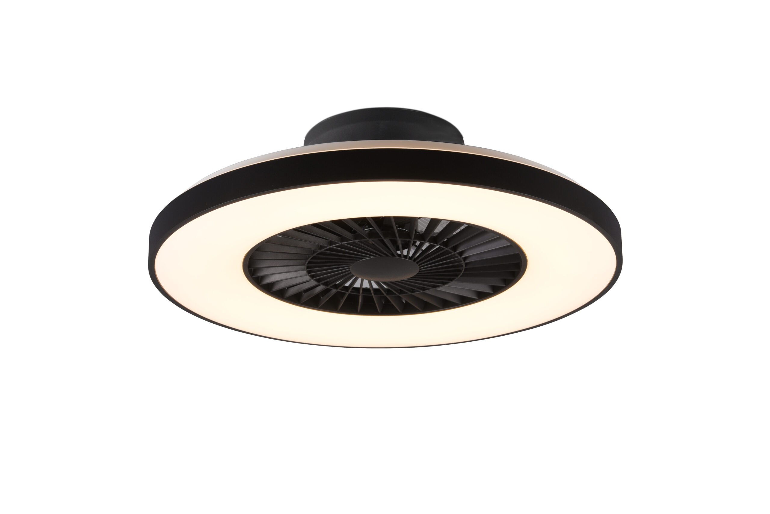 Reality Light Gennaro - ventilator plafond LED met afstandsbediening - Ø59cm plafond ventilator lamp - Zwart Wit | Klanten geven ons een 5/5 | De Ventilatorenbaas.nl